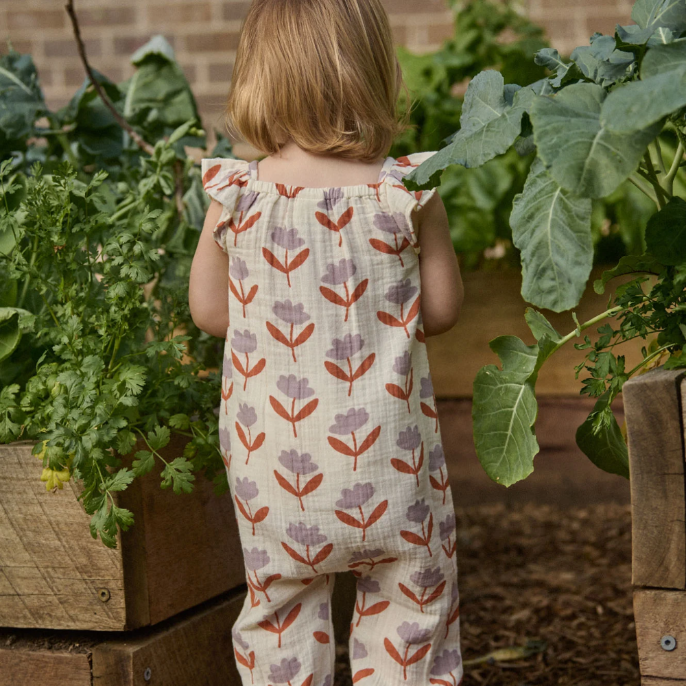 Nature Baby Tilda Suit in Fleretter Print at Cerise.