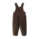 Nature Baby brown cordurory Teddy Overalls in Pincone at Cerise