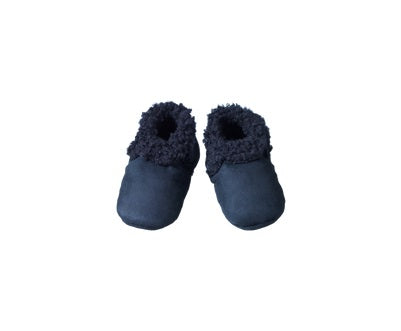 Nature Baby Lambskin booties in navy colour
