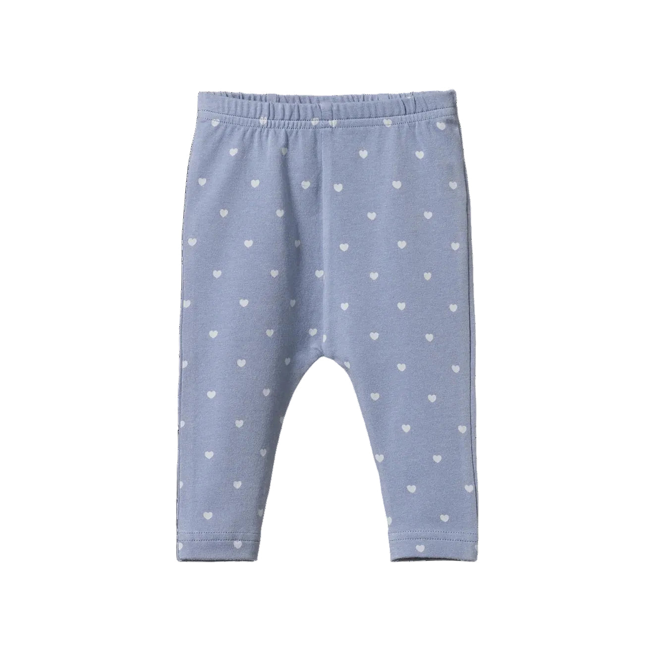 Nature Baby Leggings in Bluebelle Hearts Print at Cerise