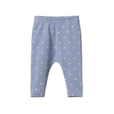 Nature Baby Leggings in Bluebelle Hearts Print at Cerise