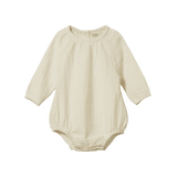 Nature Baby Meadow Bodysuit in Natual Muslin at Cerise