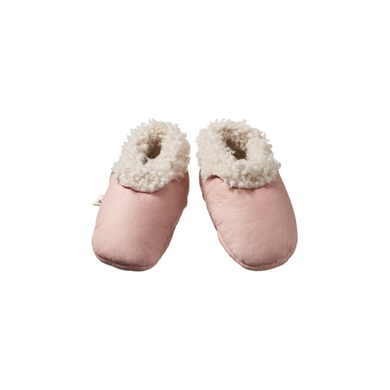 Nature Baby Lambskin Booties in Rose Bud colour