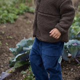 Nature Baby navy blue cord pants with front pockets in soft cotton cord pants for little ones 