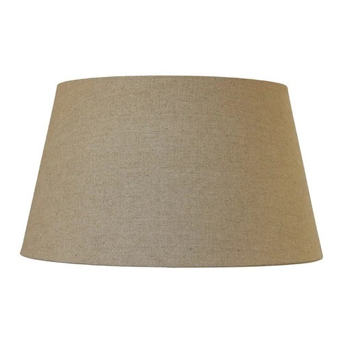 Tapered Drum Shape Lampshade in a Natural Linen Colour. Measures 51cm diameter at Cerise