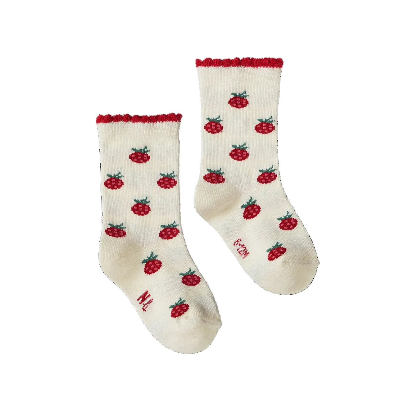 Nature Baby oranic cotton socks in raspberry print at Cerise