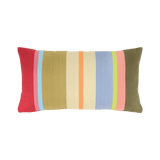 Multi colour Striped rrectangular shaped cushion