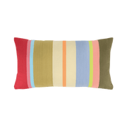 Multi colour Striped rrectangular shaped cushion