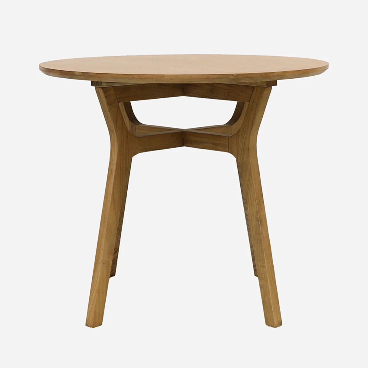 Round Omaha dining Table finished in Light Elm Wood. Measuring 900mm in diameter its ideal for small spaces, breakfast nooks and apartments. Can seat four people at Cerise