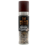 Pepper and garlic seasoning grinder for meat rub