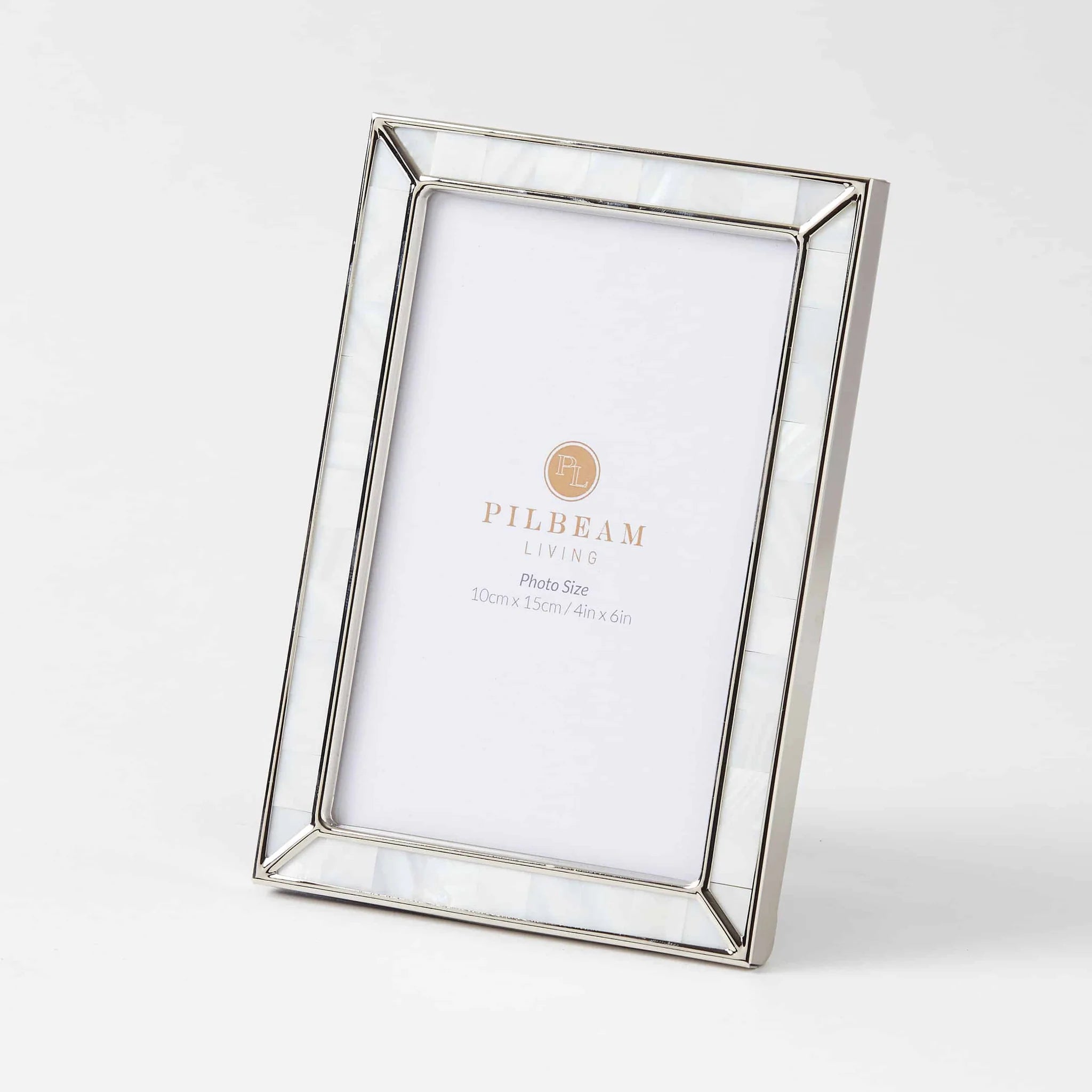Mother of Pearl and silver rimmed photo frame