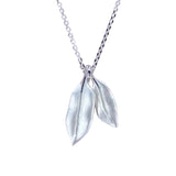 Silver NZ Jewellery Necklace with Pohutukawa Leaves pendant