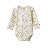 Cotton Pointelle Bodysuit in Tulip Print