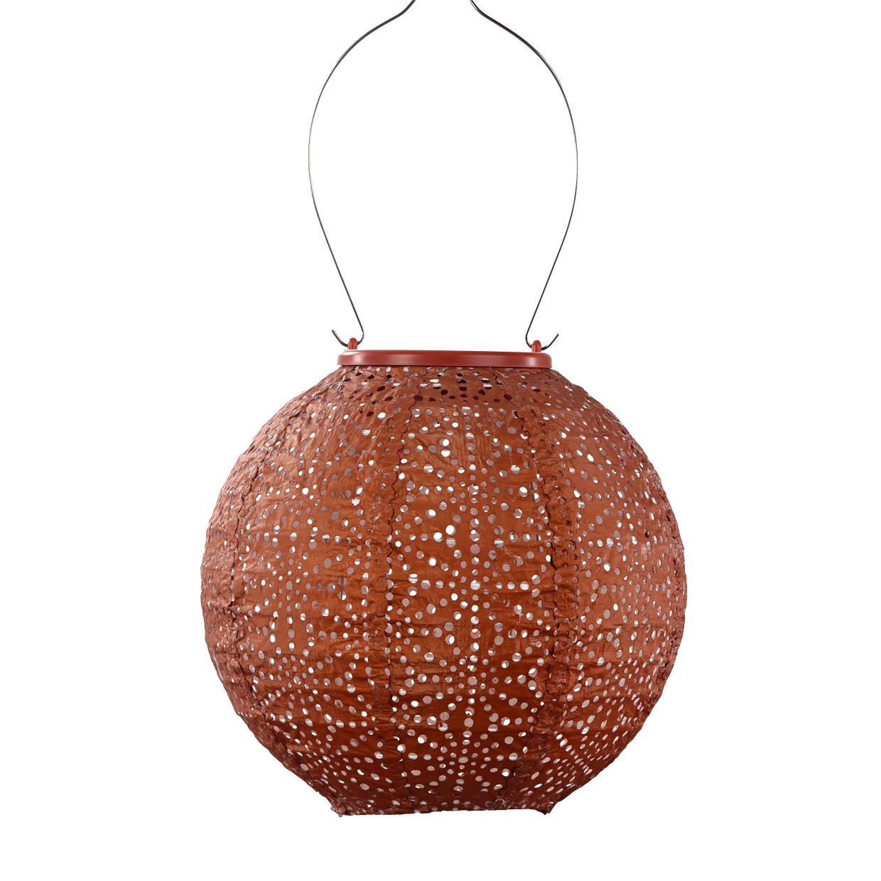 lUmiz round 0cm solar lantern Copper Sashiko