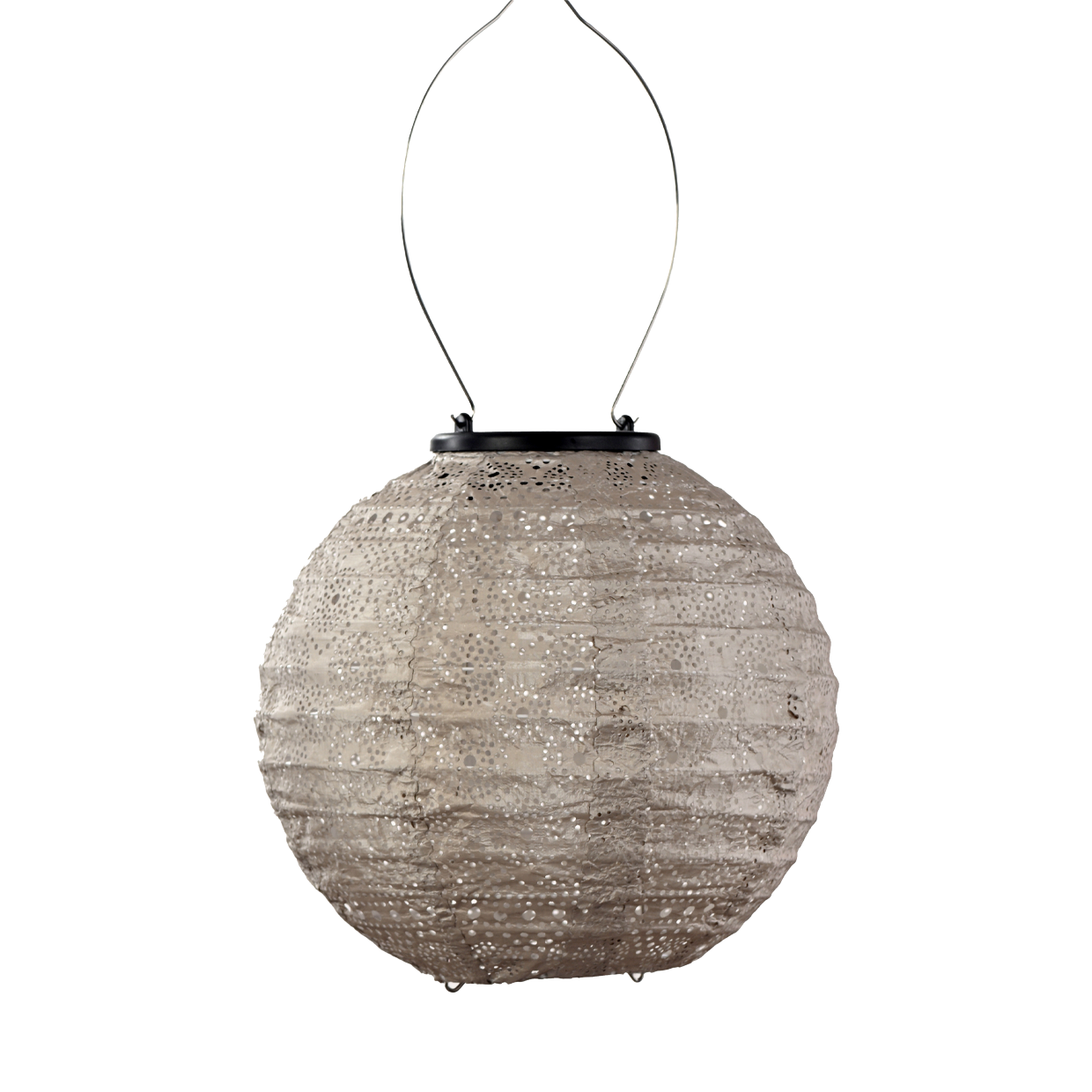 Lumix 20cm Round solar lantern Light taupe Sectare