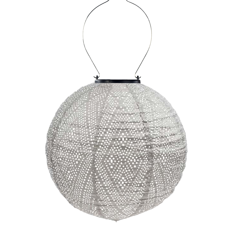 Lumiz Solar Lantern 30cm Round Light Taupe colour