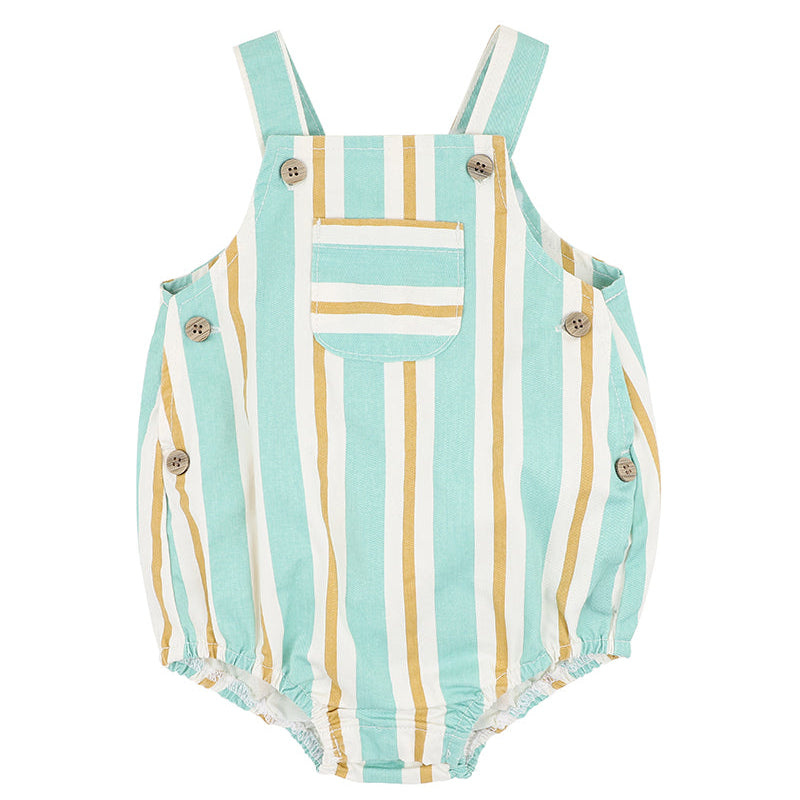 Beachy striped roper in shades of aqua blue,white and tan