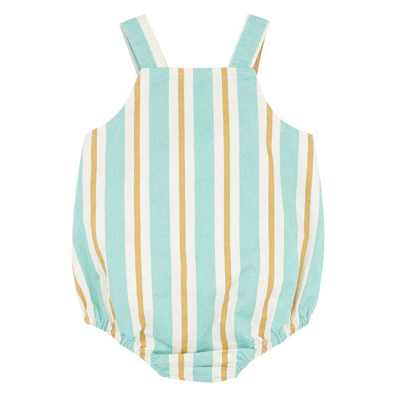 Beachy striped roper in shades of aqua blue,white and tan