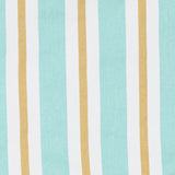 Beachy striped fabric in shades of aqua blue,white and tan