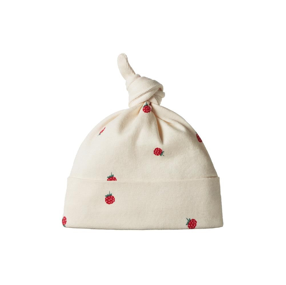 Nature Baby Beanie in Raspberry Print
