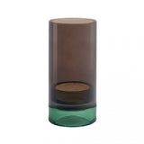 Featuring 3 beautiful colorways, this lantern is not only stunning but also versatile - simply flip it over to switch up the ambiance and create a different look.  This one is Brown and Green