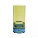 Featuring 3 beautiful colorways, this lantern is not only stunning but also versatile - simply flip it over to switch up the ambiance and create a different look.  This one is green and blue