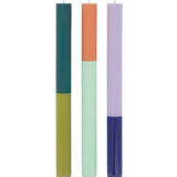 Colourful Taper Candle | Set of 3| Remember