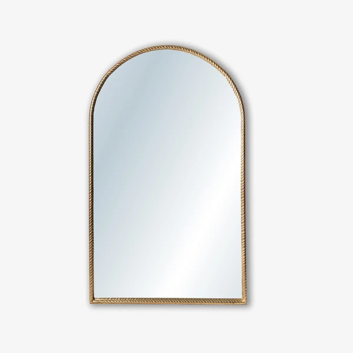Half round mirror with rope edge