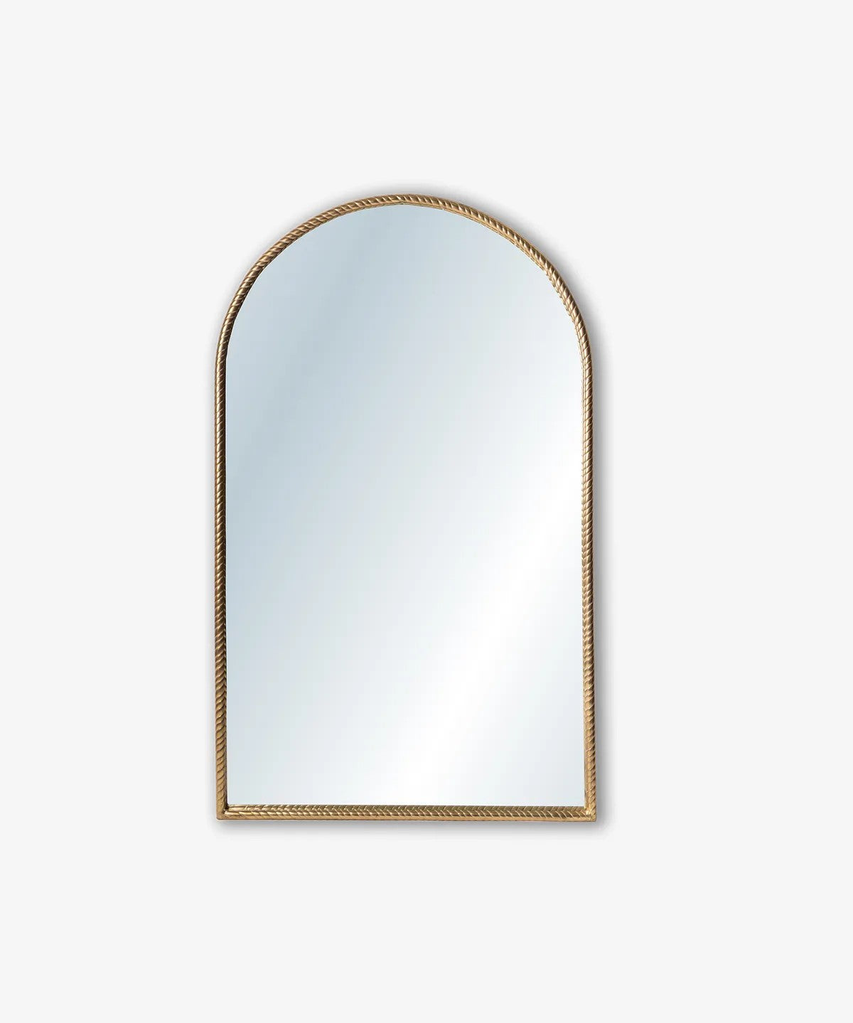 Half round mirror with rope edge