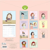 Rosie made a Thing 2027 Wall Calendar at Cerise.  Square calendar measures 610mmH and 305mmW when open. Month to view with a different Rosie illustration for each month.  Large monthly grid with space to write your own messges.