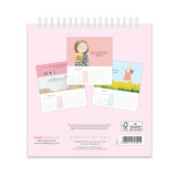 Back page of Rosie made a thing Calendar showing illustrations on differendt months of the year