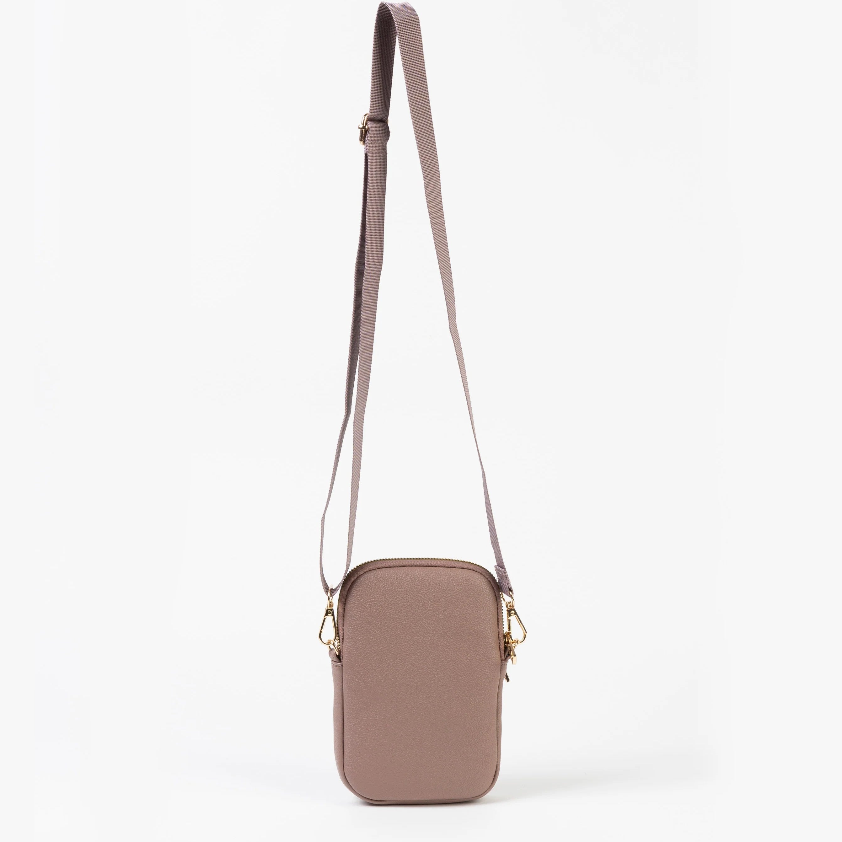 Rose crossbody bag on a white background