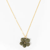 Necklace Matt Mini Flower - Martini Olive
