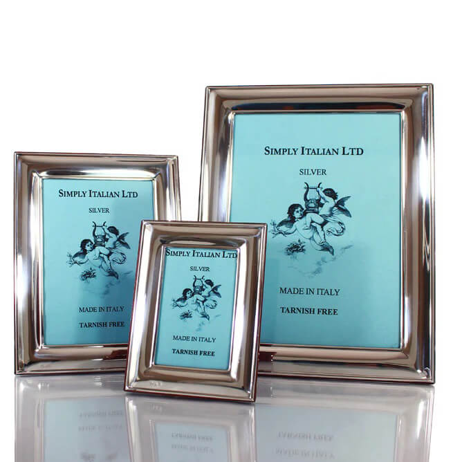 Sterling Silver Plated plain frame