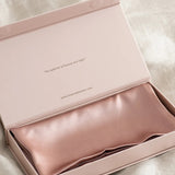 Rose pink silk pillowcase ingift box