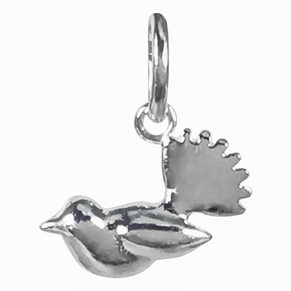 Silver Piwakawaka NZ Fantail Pendant