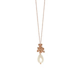 Simply Italian Cultured Freshwater Pearl  and Flower Pendant at Cerise.  Includes 40cm chain and comes gift boxed.