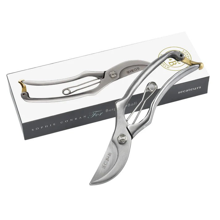 Stainless steel secateurs in gift box