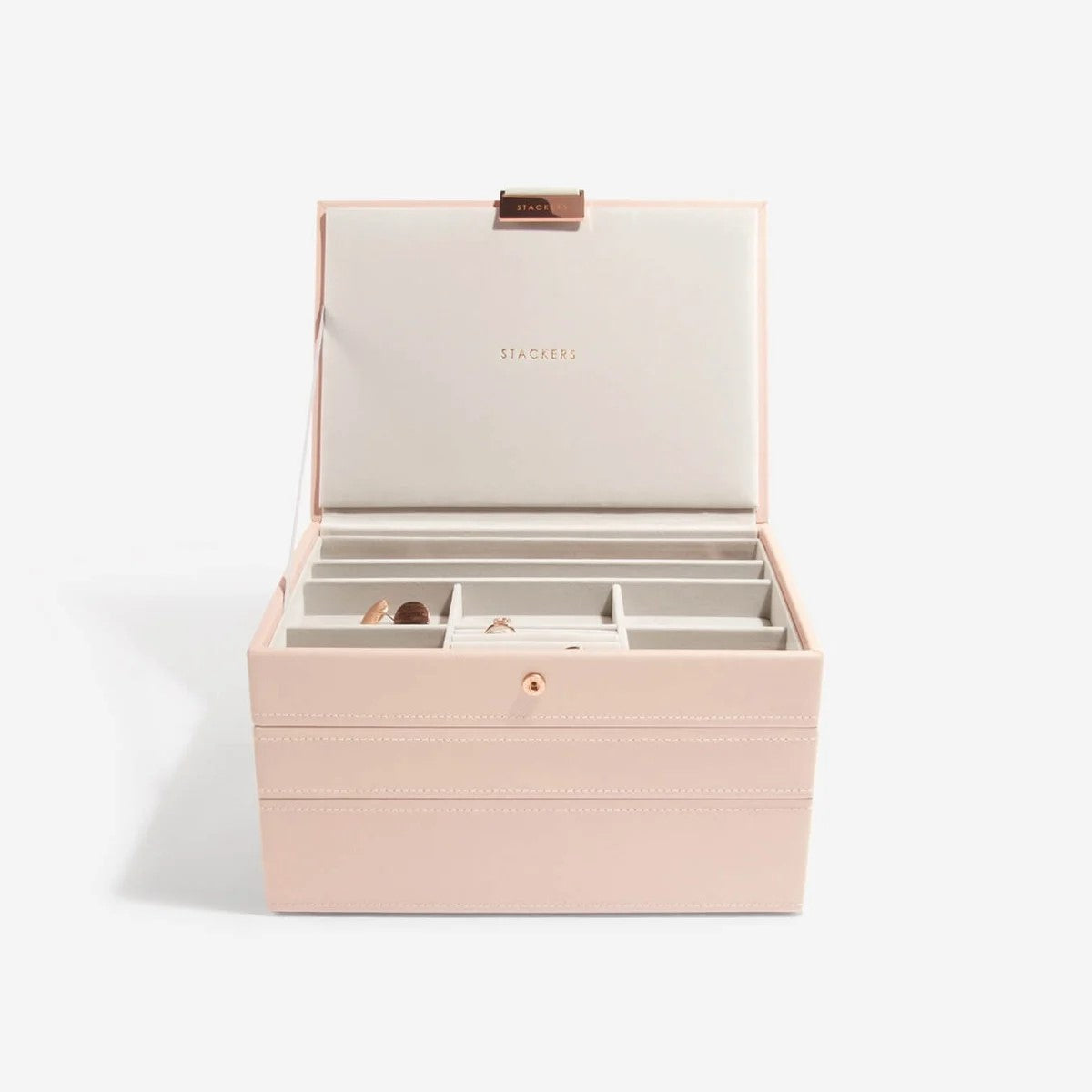 Stackers Classic Jewellery Box set of 3 Blush