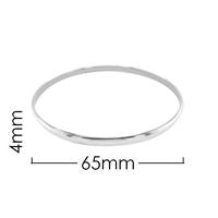 Sterling Silver bangle 4mm x 65mm