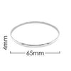 Sterling Silver bangle 4mm x 65mm