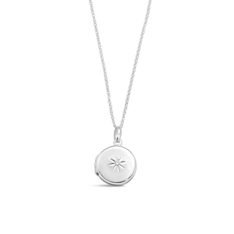 925 Sterling Silver Locket with CZ