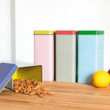 Set of 4 Coloured Storage Tins to keep your pantry or laundry organised 