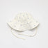 Natural coloured sunhat with small blue print pattern