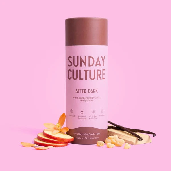 650g Sunday Culture sand wax in After Dark fragrance - ready to pour