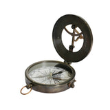 Vintage style sundial with compass made from brass.  A functional two in one classic gift at Cerise