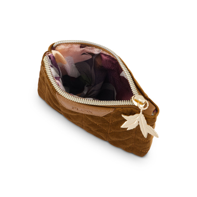 Flox Velvet mini purse linside lining
