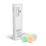 Tamara Signature Collection Shower Bombs set of 5 gift boxed at Cerise NZ.  Includes one each of the following fragrances - 
Invigorate: Grapefruit, lime &amp; mandarin.
Serenity: Lavender, bergamot &amp; neroli.
Breathe: Cooling menthol.
Relax: Lemon balm, lime &amp; vetiver.
Clarity: Peppermint &amp; eucalyptus.