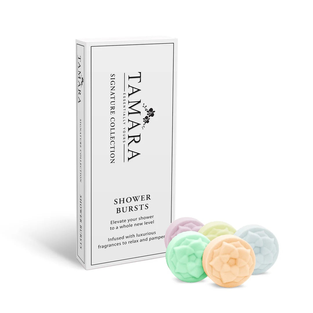 Tamara Signature Collection of 10 shower bursts atCerise.  Each gift boxed set contains 2 bursts of each of five refreshing fragrance scents.
