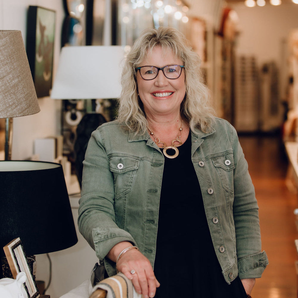 Theresa, the owner of Cerise Gifts and Homeware shop in Blenheim, New Zealand